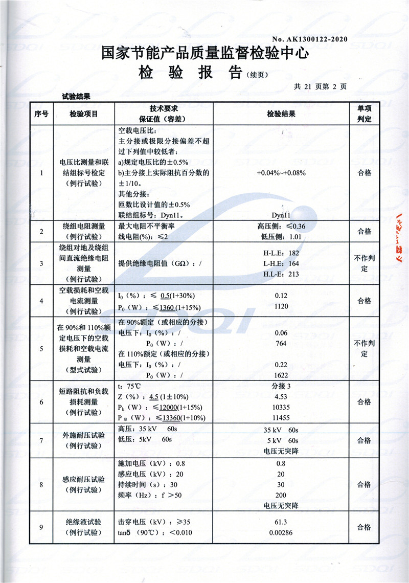 高低压试验报告-S11-1250铁力铁力铁力油浸式变压器-2.jpg